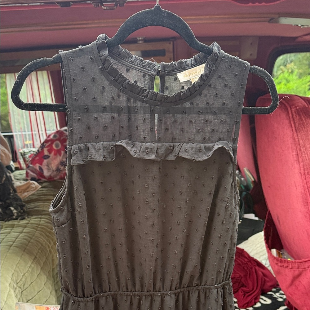 Chic Black Ruffle Mini Dress - Picture 4 of 6